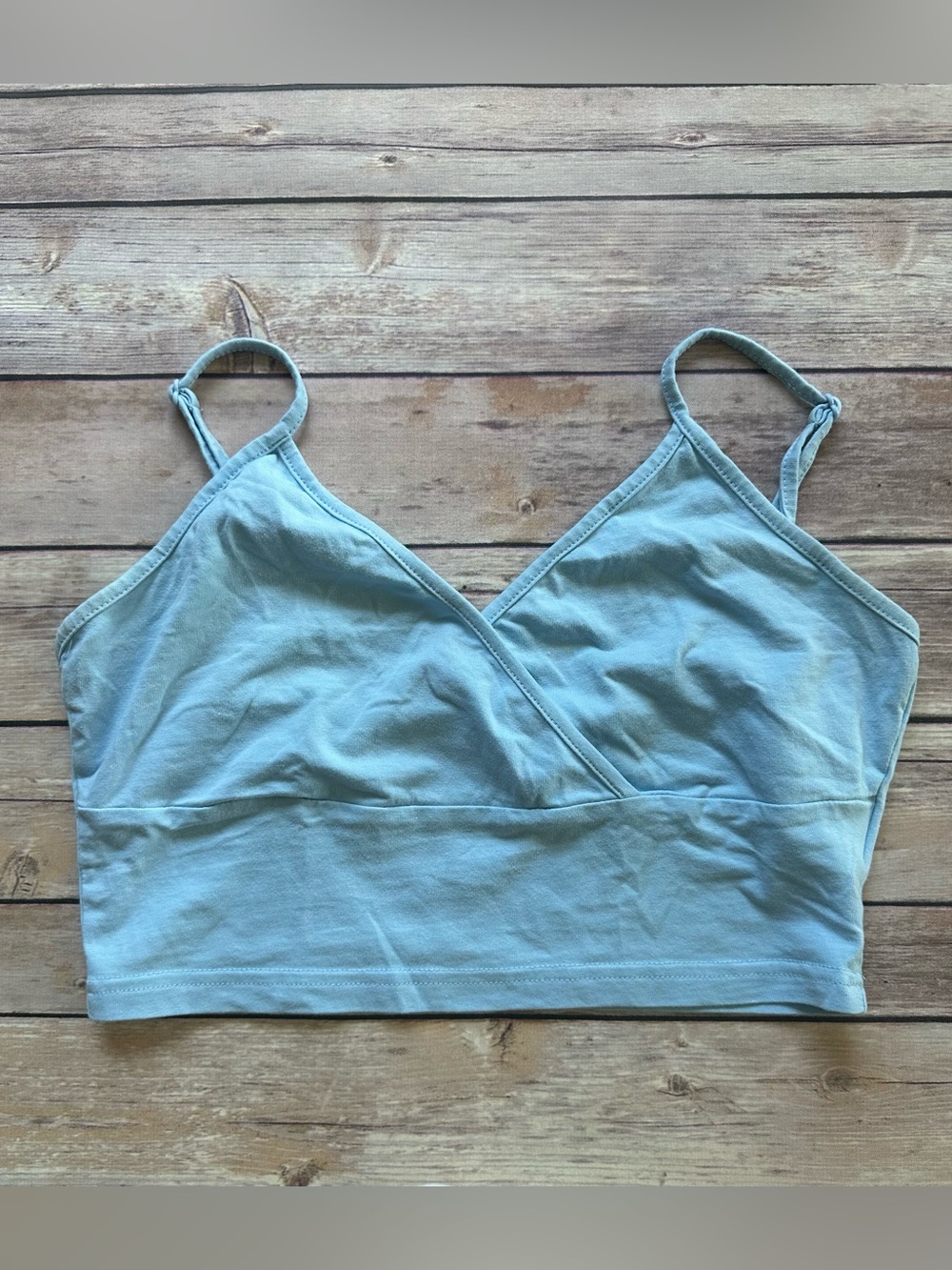 SHEIN Light Blue Crop Tank Top - Picture 1 of 3